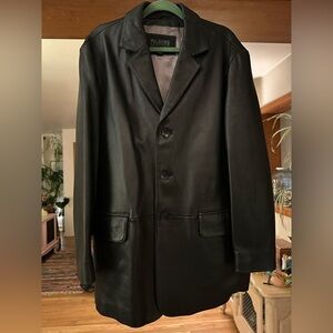 Wilsons Leather Pelle Studio Black Buttoned Jacket Blazer